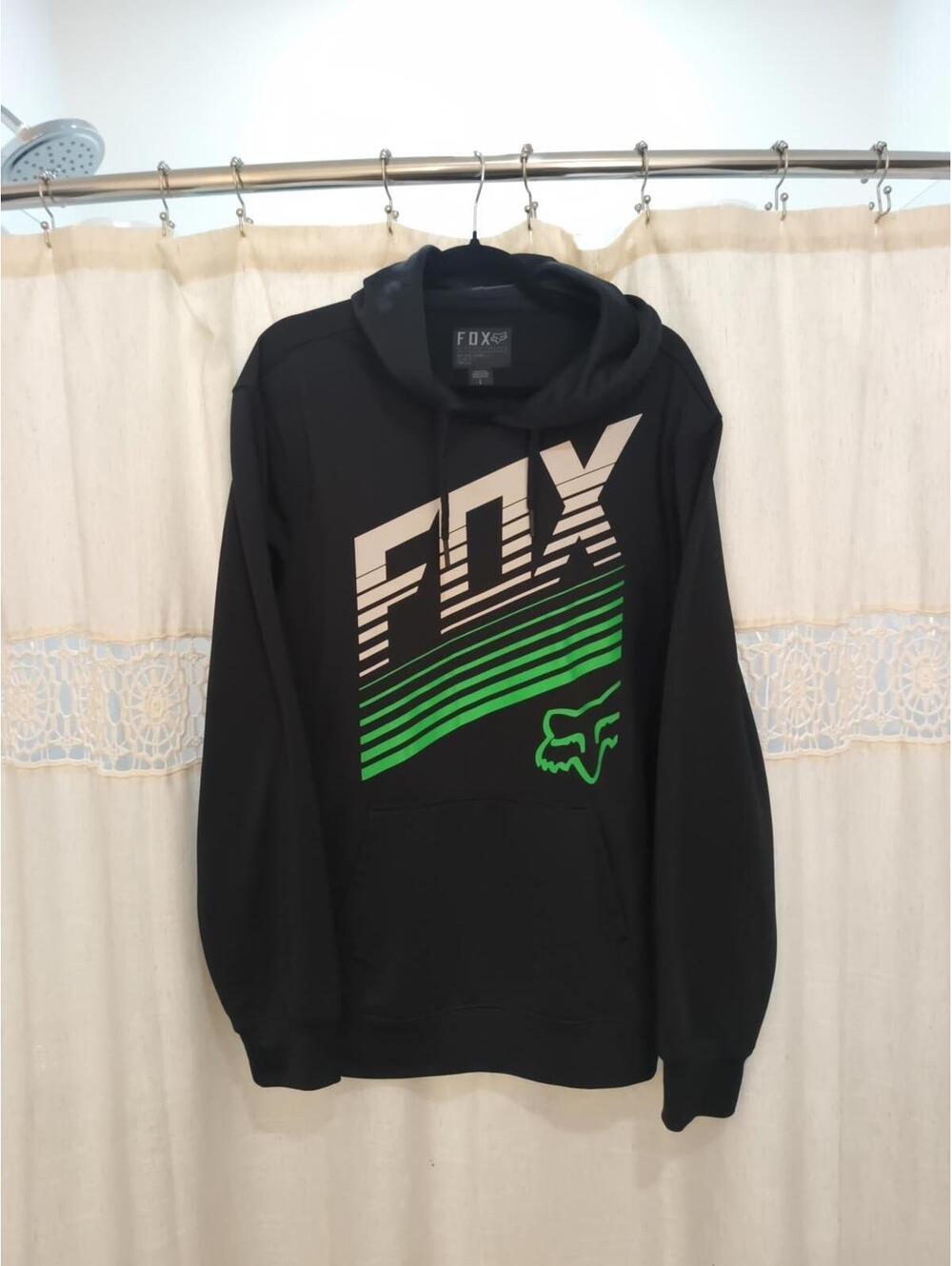 Fox Racing Heritage Forged  Cool Graphic Hoodie Mens Large Black White Green